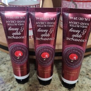 NWT Bath and Body Works "Champagne Apple & Honey" 1oz Hand Cream Bundle of 3